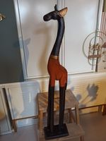 XXL Deko Giraffe Tier aus Holz Zoo Vintage schwarz braun gold Hamburg-Nord - Hamburg Winterhude Vorschau