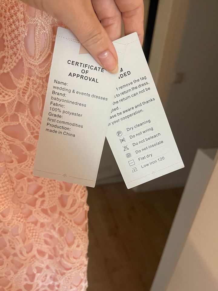 Standesamt Hochzeitskleid Abendkleid Rosé spitze schick neu gr S in Zwickau