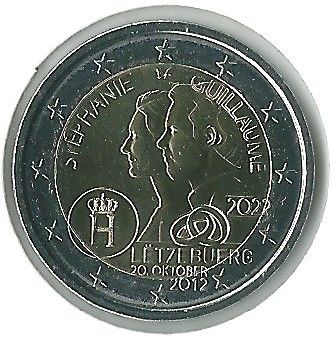Luxemburg 2 Euro (Verschiedene) Bankfrisch aus der Rolle in Bitburg