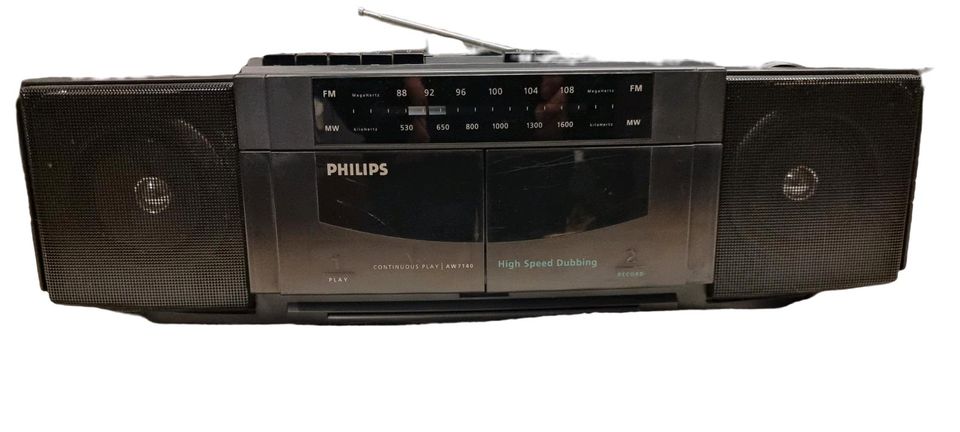 Philips Doppelcasettenrecorder AW 7140/00M in Wustermark