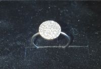 Ring, silber mit Kristallen, 18 mm, wie NEU! Niedersachsen - Bad Laer Vorschau