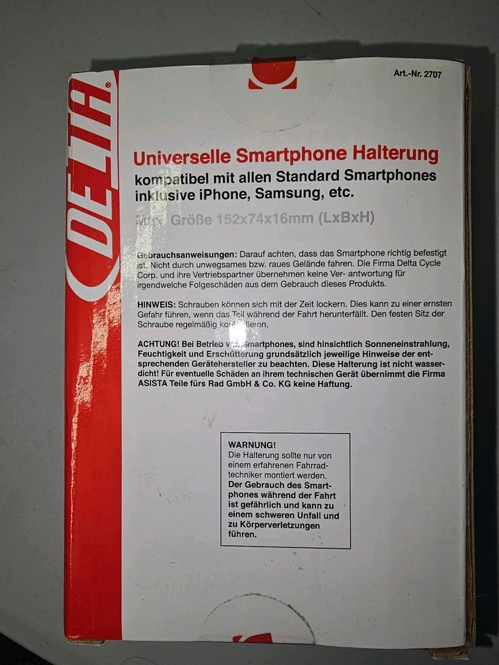 Smartphonehalter Fahrrad, Handyhalterung, Delta in Schwalmtal