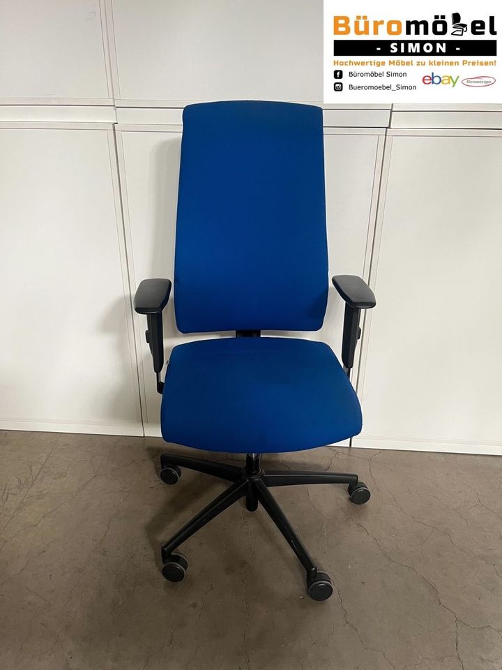 ❗️30x Interstuhl Goal Blau Bürostuhl Drehstuhl Büro Chefsessel modern Design Designmöbel Schreibtischstuhl Verstellbar Bürodrehstuhl Hochwertig Top Funktional Ergonomisch Lieferbar in Linden