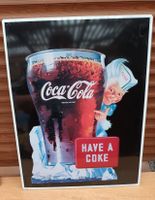 Coca-Cola Metall -Werbeschild  mit Bube zur Wandbefestigung Sachsen-Anhalt - Quedlinburg Vorschau
