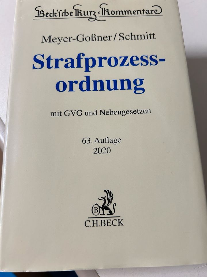 StPO Kommentar Meyer-Goßner/Schmitt, 63. Auflage,  2020 in Ampfing