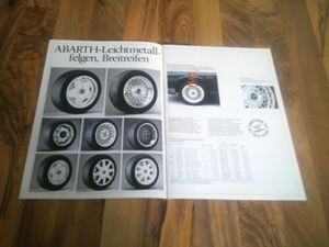 Fiat Punto Abarth Zubehör Prospekt 9/1999, Spoiler, Alufelgen