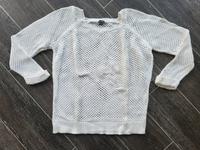 Strickpulover, Pulli - weiß, langärmlig, Häkel Optik Gr. 44/46 Brandenburg - Havelaue Vorschau
