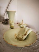 Wächtersbacher Keramik, Serie Farn - Teller/Schale + Blumenvase Hessen - Brachttal Vorschau