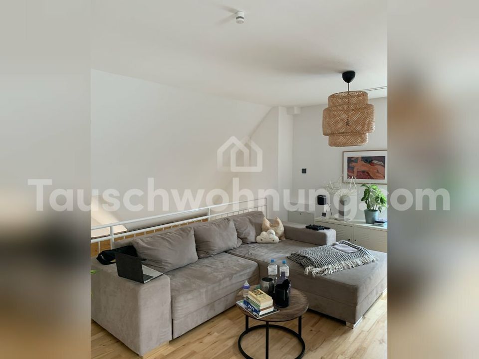 [TAUSCHWOHNUNG] super helle Maisonette, 3,5 Zimmer, EBK, Balkon ins Grüne in Köln