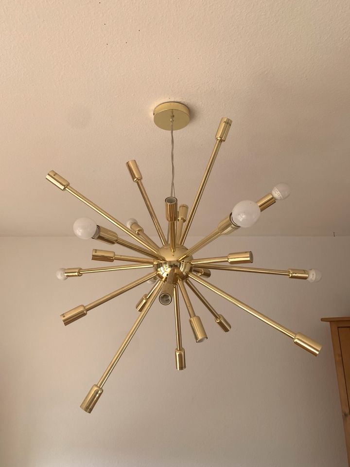 Lampe Pendelleuchte * SPIKE * Groß Gold von * Westwing* in Reichelsheim (Odenwald)