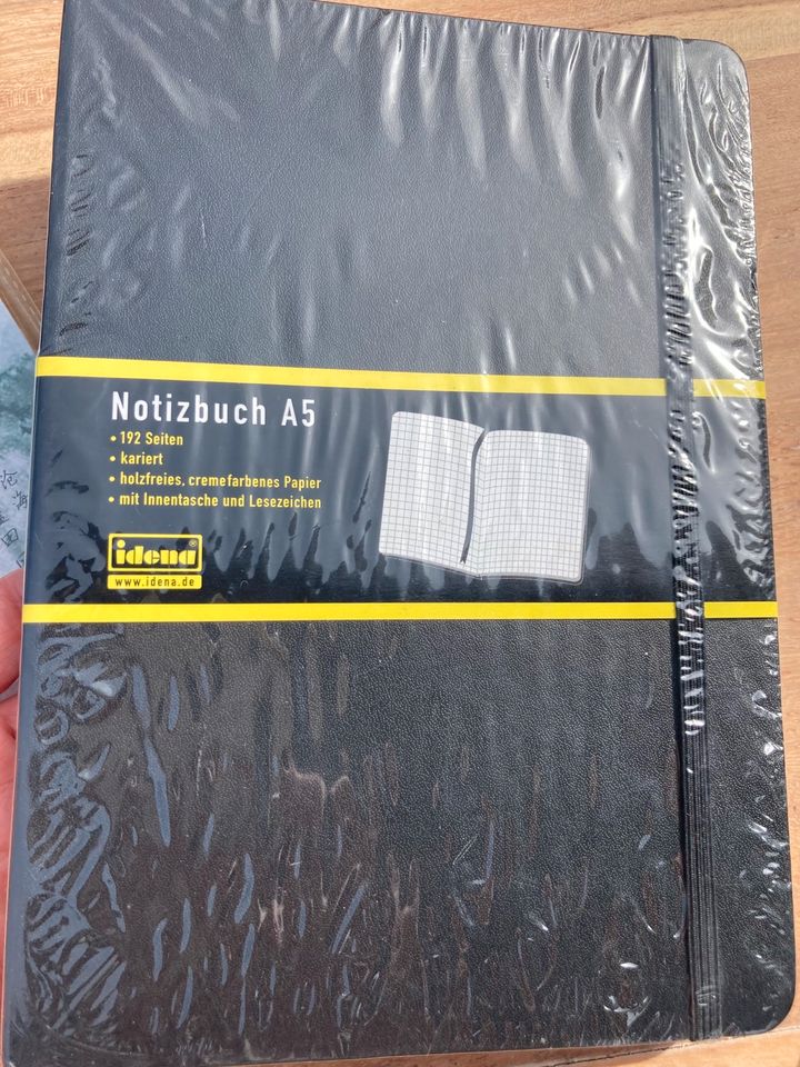 Neu⭐️Vier Notizbücher Kladden Leinen Büttenpapier A5 in Bad Nauheim