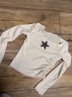 Süßes long-sleeve Top Shirt weich mit Star Stern in weiß grau Bayern - Frensdorf Vorschau