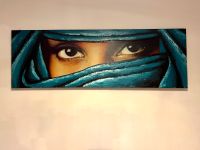 Leinwand Augen weiblicher Touareg muslimisches Mädchen 150x50,5cm Nordrhein-Westfalen - Pulheim Vorschau