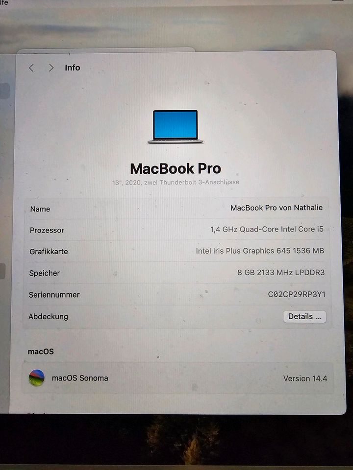 Macbook Pro 2020 in Schramberg