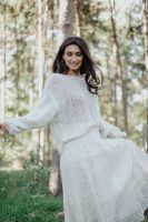 Braut Pulli Hochzeit Mohair Seide Pullover creme weiß ivory Niedersachsen - Lilienthal Vorschau