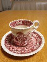 2 Untertasse Mokka Spode Copeland Tower - Farbe rot pink Baden-Württemberg - Niefern-Öschelbronn Vorschau