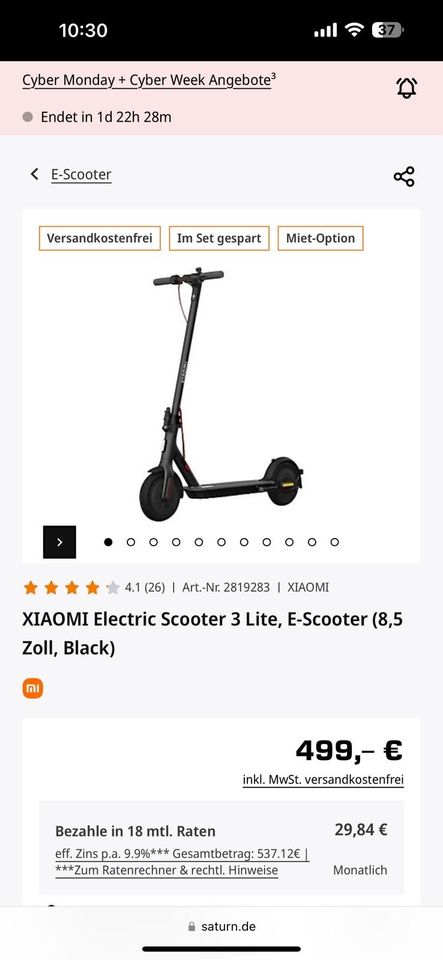 E Scooter  Xiaomi in Weiß in Bremen