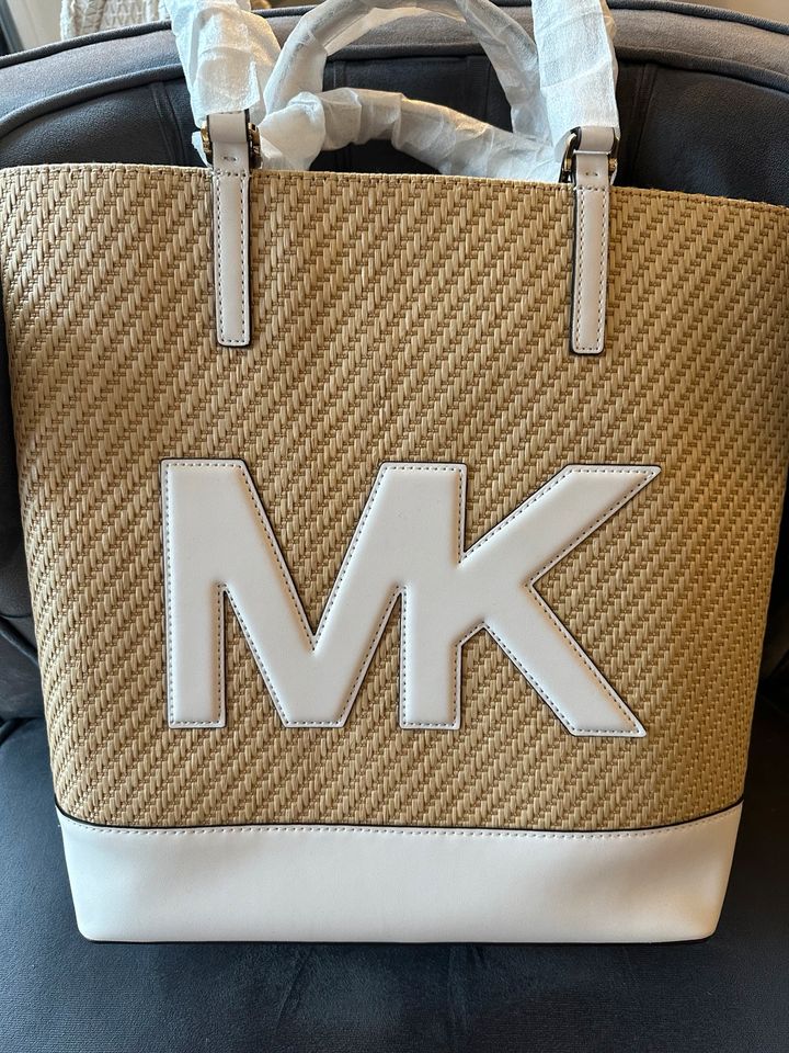 Original Michael Kors Large Kelli Straw Tote Bag Tasche Neu in Berlin