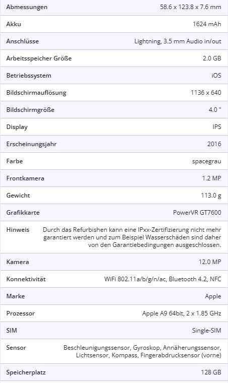 Gebrauchtes Iphone SE (2016) 128GB spacegrau, Handy + Hüllen in Bad Tölz