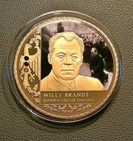 Willi Brandt Bundeskanzler Medaille 70mm Gigant 110g Münzkapsel Sachsen - Wermsdorf Vorschau