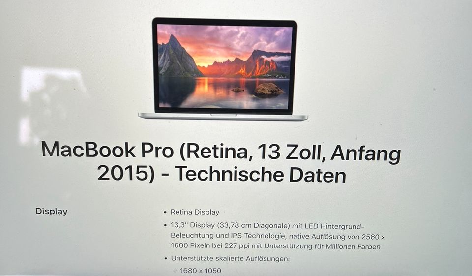 MacBook Pro (Retina, 13‘‘, early 2015) in Berlin