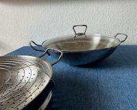 Fissler Wok 36cm  mit Dampfeinsatz (5teilig) 2 Gittereinsätze Baden-Württemberg - Herrenberg Vorschau