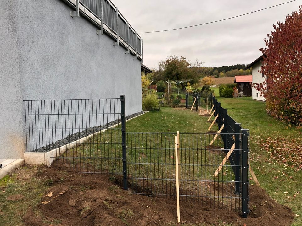 Doppelstabmattenzaun Montage, Zaunbau, Hausmeisterservice in Nohfelden