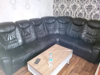 Echt Leder Couch in Schwarz Hessen - Offenbach Vorschau