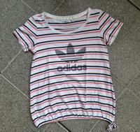 Adidas Shirt Top Damen 36 S Weiß gestreift Trefoil Sachsen - Borna Vorschau