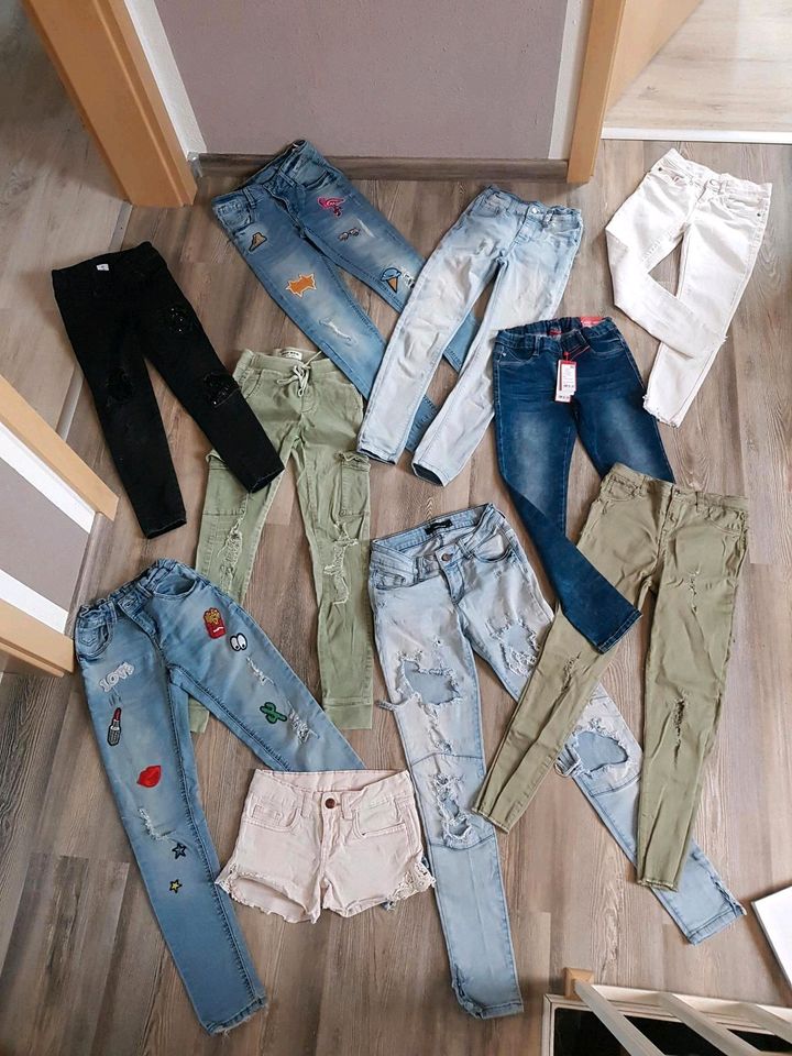 Hosenpaket Jeans 128 134 140 152 Skinny S.Oliver Tally Weijl in Gemünden (Hunsrück)