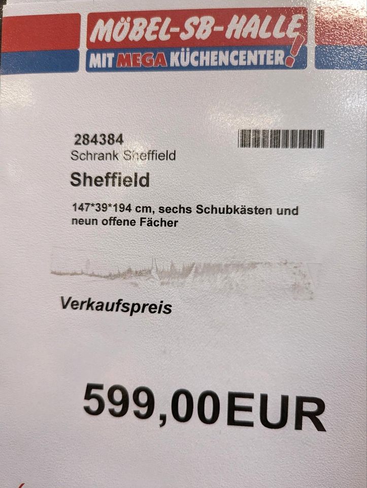 Schrank Buffet Büchrregal Sheffield Holz schwarz statt 599,90€ in Kulmbach