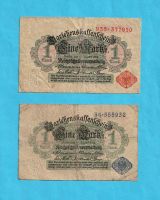 2x 1 Mark 1914 Rot + Blau Kaiserreich Deutschland Versand 0,85 € Hessen - Helsa Vorschau