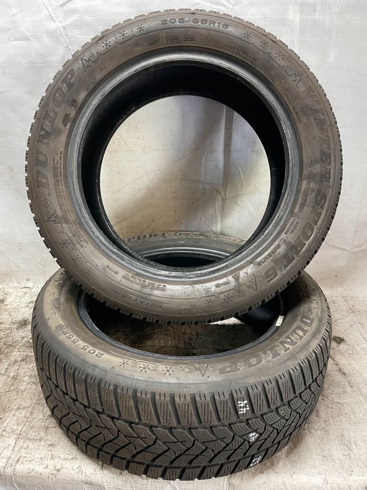 Winterreifen, 2x 205/55 R16, 91H, Dunlop in Haiger