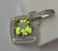 Brillant Diamant Anhänger 375 9kt. Gold Peridot Edelstein ♦️ 8042 Bayern - Lichtenberg (Oberfranken) Vorschau