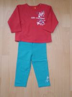 ESPRIT Langarm Shirt und Hose, rot, türkis, Blumen, Größe 86 Hessen - Bad Vilbel Vorschau