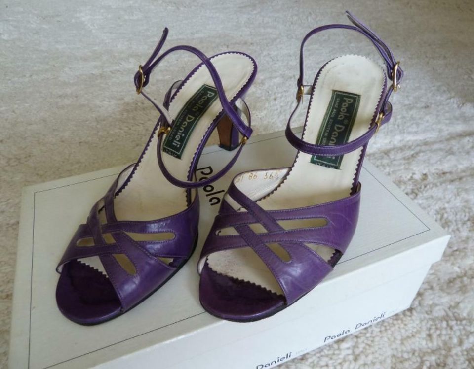 Designer Sandaletten Pumps Riemchen Schuh High Heels 70er Jahre in Aachen