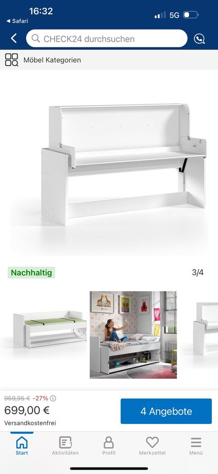 Schreibtisch + Klappbett in Oranienburg