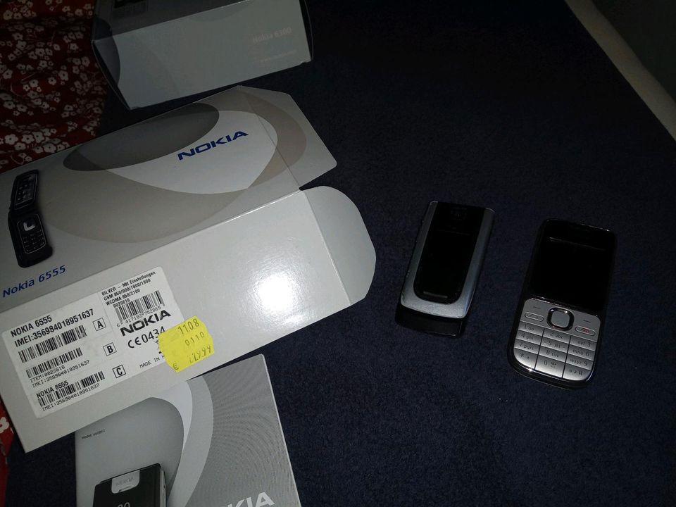 5 Stück Nokia Handy 6600 fold/6300/6555/6210 in Süsel