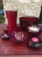 Rot Glas, Kristallvase, Handarbeit, alt, Deko, Paket, Schüssel Rheinland-Pfalz - St. Johann Rheinhessen Vorschau