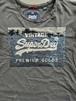 SuperDry T-Shirt Pailletten Slimboyfriend Fit grau Hessen - Bensheim Vorschau