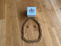 Goldfarbene 2-reihige Perlenkette (matt/glänzend) und Clips Nordrhein-Westfalen - Langenfeld Vorschau