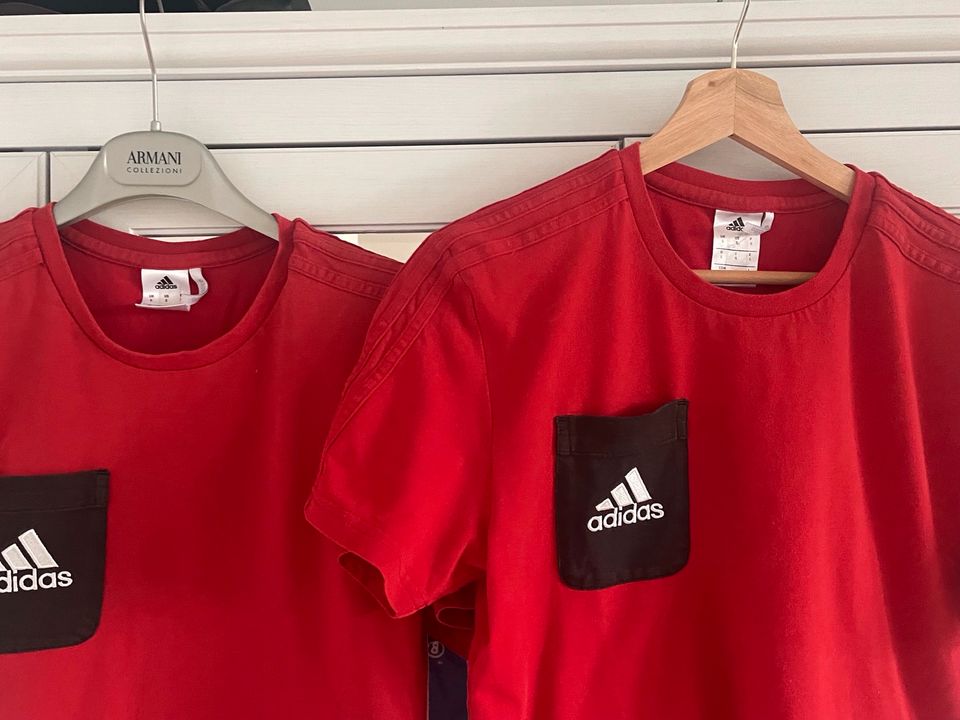 * TOP * ADIDAS T-Shirt 2 Stück rot schwarz Gr. S in Bad Aibling