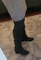 Schwarze neuwertige Stiefel mit gerafftem Schaft, Größe 40 Nordrhein-Westfalen - Rheine Vorschau