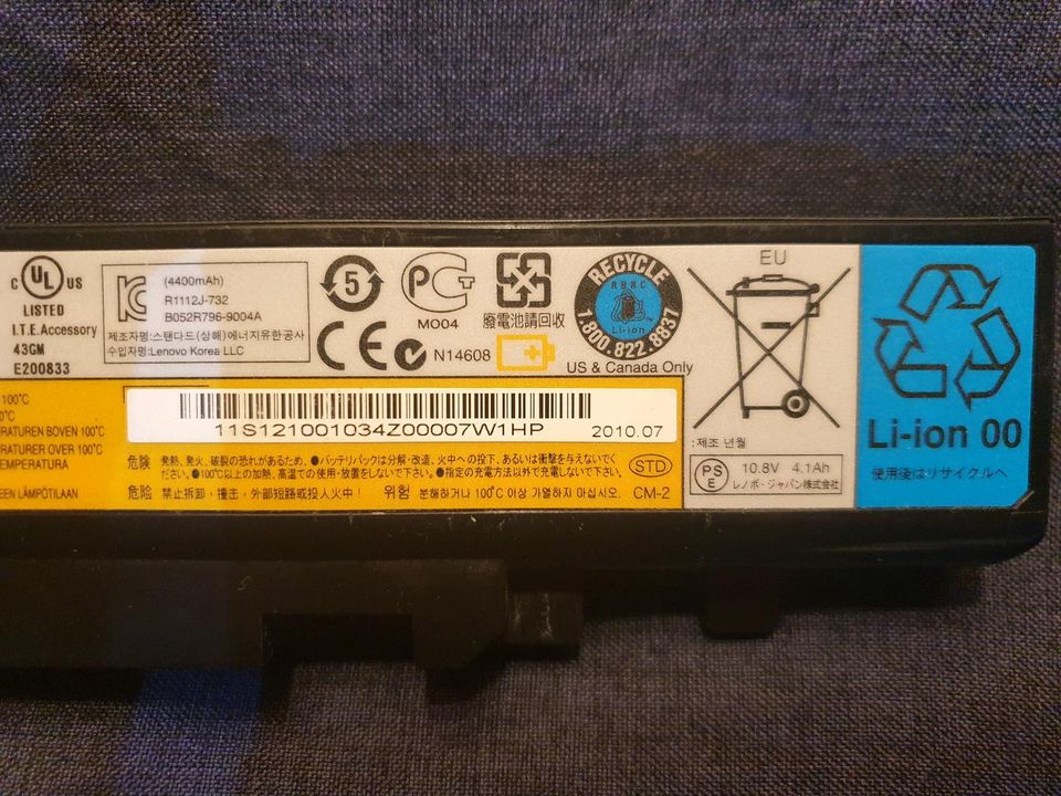 Lenovo Li-ion Batterie L10S6Y01 10.8V in Loose 