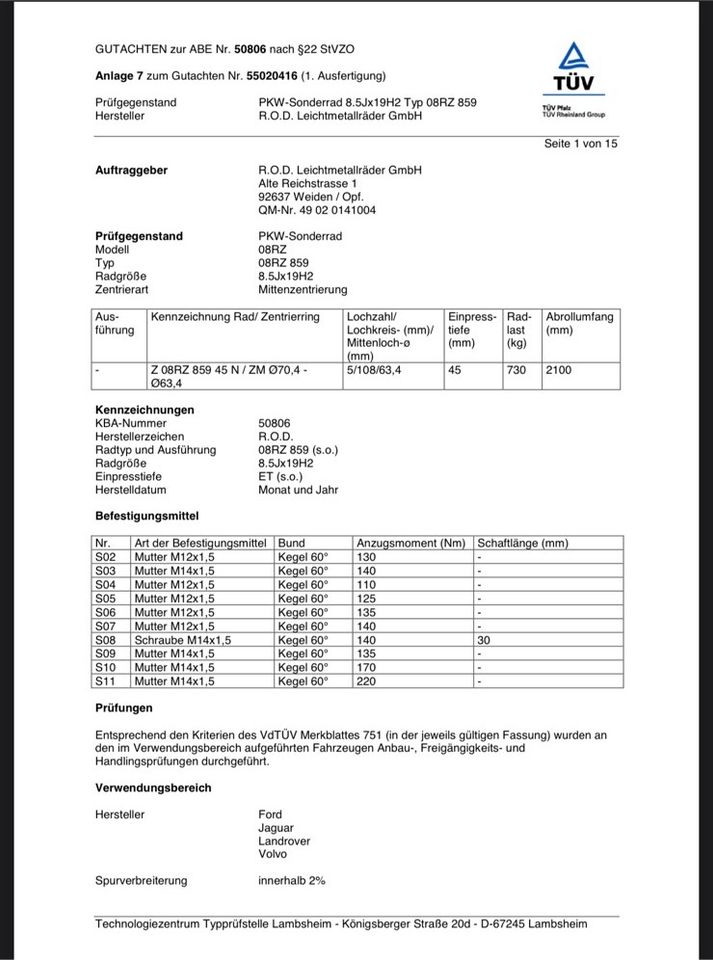 Ford Focus DA3 / DYB & C-Max II Alu-Felgen 235 35 19 Sommerreifen in Kassel