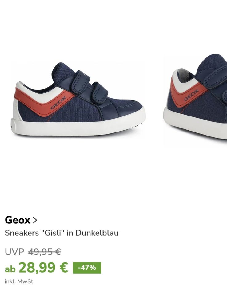 Geox Sneakers "Gisli" in Dunkelblau, Gr 20, original verpackt in Hennef (Sieg)