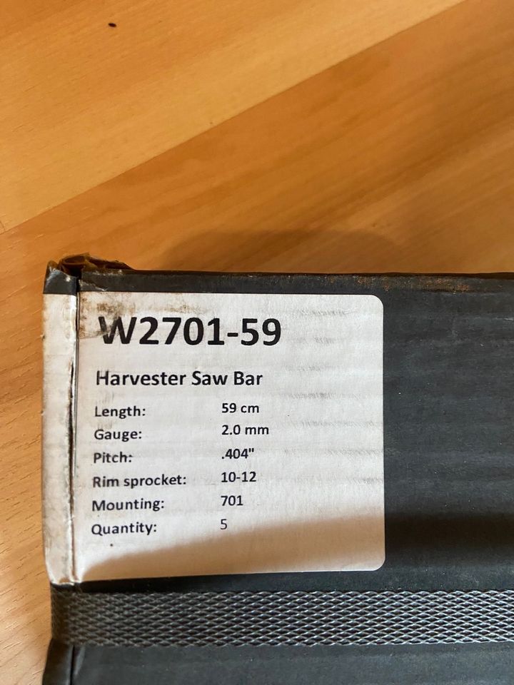 5 neue Harvesterschienen / Sägeschwerter Iggesund 59 cm in Zwota