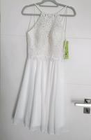 Brautkleid tailliert kurz mit Perlen und Spitze *NEU* Hessen - Messel Vorschau