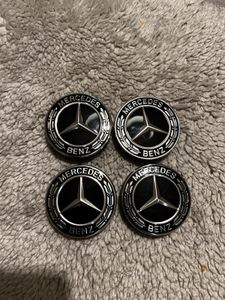 Mercedes-Benz Nabendeckel schwarz Stern erhaben