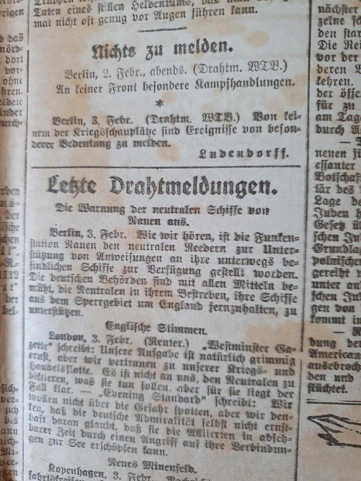 Greifswald 1916-1917 Greifswalder Zeitung Pommern 6 Stück in Rosenbach